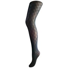 Колготки Opium Cinema Fashion Line Geometric, 60 den, размер 4-L, nero (черный)