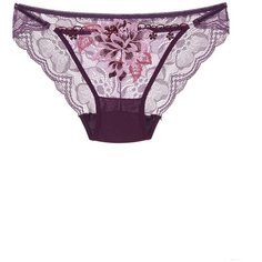 Le Cabaret Трусы слипы кружевные с низкой посадкой, размер 42-46, лиловый/лавандовый