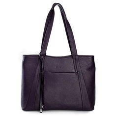 Сумка тоут Afina, натуральная кожа, фиолетовый