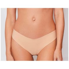 Laete Трусы стринги низкой посадки бесшовные, размер M(46), бежевый