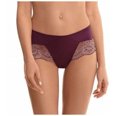 Laete Трусы бразилиана средней посадки с кружевом Sakae Lace, размер M(46), красный виноград