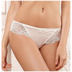 Laete Трусы слипы средней посадки с кружевом, размер M(46), молочный