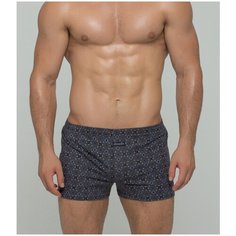 Salvador Dali Трусы боксеры с мелким геометрическим узором, размер XXL, серый