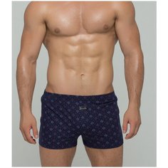 Salvador Dali Трусы боксеры с мелким геометрическим узором, размер XL, синий