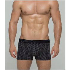 Salvador Dali Трусы боксеры с мелким узором из бумерангов, размер XXL, черный