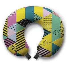 Подушка для шеи Ambesonne Современная геометрия, разноцветный