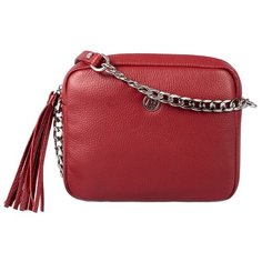 Сумка кросс-боди Afina, натуральная кожа, красный