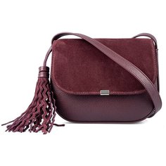 Сумка кросс-боди Afina, натуральная кожа, вино