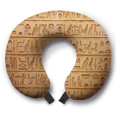 Подушка для шеи Ambesonne Египетская история, бежевый