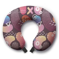 Подушка для шеи Ambesonne Детская абстракция, серый