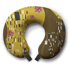 Подушка для шеи Ambesonne Хаотичная абстракция, желтый/коричневый