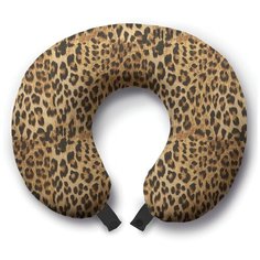 Подушка для шеи Ambesonne Зона леопарда, коричневый