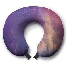 Подушка для шеи Ambesonne Космическая близость, фиолетовый