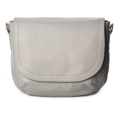 Сумка кроссбоди AFINA 398 ,натуральная кожа, светло-серый