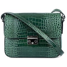 Сумка кроссбоди AFINA 436 ,натуральная кожа, зеленый