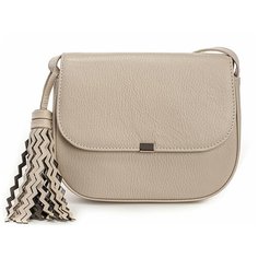 Сумка кроссбоди AFINA 418, натуральная кожа, сахара, серебро