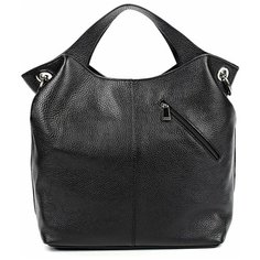 Сумка тоут AFINA 433 ,натуральная кожа, черный