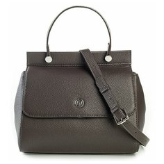 Сумка сэтчел AFINA 500, натуральная кожа, кофе