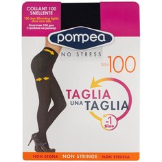 Женские колготки Pompea, TAGLIA 100 den, (лоский шов) с моделирующими шортиками, размер 3, черный