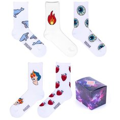 Спортивные носки Babushka, набор носков с принтом, 3 пары в коробке, размер 36-39, SPB5-3