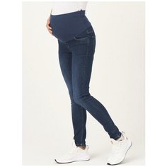 Джинсы Euromama 1417 узкие на живот синие для беременных (L)