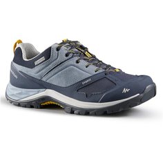 Кроссовки водонепроницаемые для горных походов женские сине-желтые MH500, размер: 40 (7), цвет: Мышиный Серый/Медовый QUECHUA Х Декатлон Decathlon