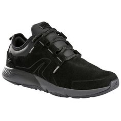 Кроссовки для активной ходьбы женские Actiwalk Comfort Leather черные, размер: 41, цвет: Черный/Антрацитовый Серый/Черный NEWFEEL Х Декатлон Decathlon