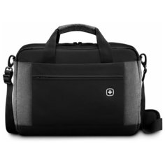 Портфель для ноутбука "Wenger", 16, черно-серый, полиэстер, 43x9x31 см, 9 л