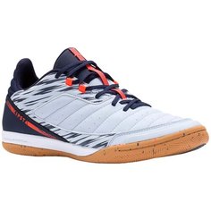 Бутсы футбольные для взрослых (футзалки) ESKUDO 500, размер: 44, цвет: Туманный Серый/Асфальтово-Синий/Неоновый Алый IMVISO Х Декатлон Decathlon