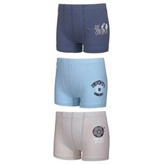 Трусы BAYKAR 3 шт., размер 98/104, голубой/синий/бежевый