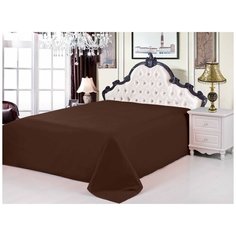 PRC-05 Простынь сатин классическая Коричневый PRC-05-634 Valtery