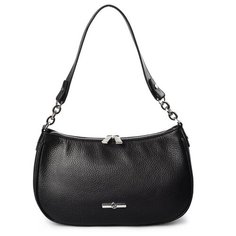 Сумка хобо AFINA 468 ,натуральная кожа, черный