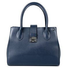 Сумка сэтчел AFINA 443 ,натуральная кожа, синий