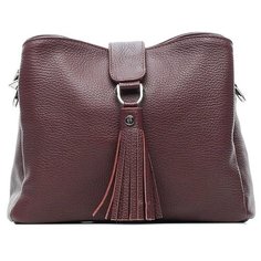 Сумка кроссбоди AFINA 401 ,натуральная кожа, вино