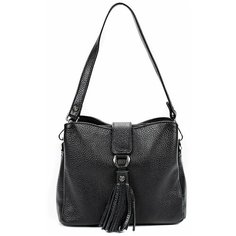 Сумка кроссбоди AFINA 401 ,натуральная кожа, черный