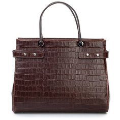 Сумка сэтчел AFINA 511, натуральная кожа, коньяк