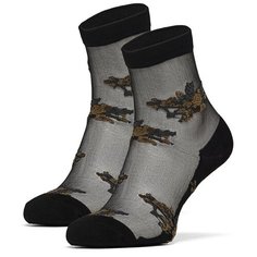 Носки женские с вышивкой "Встреча под цветочным дождем" Le Cabaret (темно-коричневый; черный; синий) р-р 36-40 (1пара)