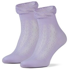 Носки с ажурной вставкой Воздушная геометрия Le Cabaret р-р 36-41 (лавандовый) 1 пара