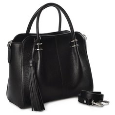 Сумка сэтчел AFINA 478 ,натуральная кожа, черный