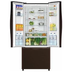 Двухкамерный холодильник Hitachi R-WB 562 PU9 GBW коричневое стекло