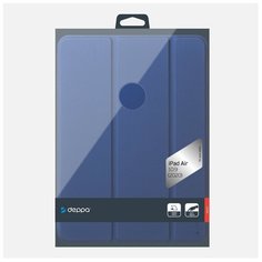 Чехол книжка / подставка iPad Air 4 (2020) 10,9", экокожа, soft touch, синий Deppa