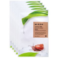 Mizon Joyful Time Essence Mask Snail тканевая маска с экстрактом улиточного муцина, 23 г, 5 уп.