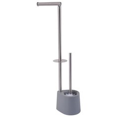 Стойка напольная для туалетной бумаги с ершиком Аквалиния B6123-G