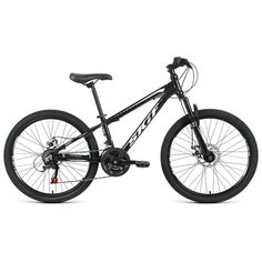 Подростковый горный (MTB) велосипед Skif 24 Disc (2021) черный/белый 11.5" (требует финальной сборки)