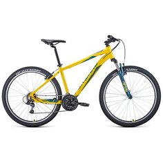Горный (MTB) велосипед FORWARD APACHE 27,5 1.2 S (2021) желтый/зеленый 19" (требует финальной сборки)