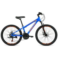 Подростковый горный (MTB) велосипед Skif 24 Disc (2021) синий/оранжевый 11.5" (требует финальной сборки)