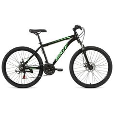 Подростковый горный (MTB) велосипед Skif 26 Disc (2021) черный/зеленый 17" (требует финальной сборки)