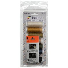 Набор ниток и игл для ремонта джинсовых изделий Bestex