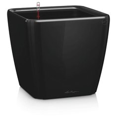 Настольное кашпо с автополивом LECHUZA Квадро 28 LS, с субстратом в комплекте, черное, Ш28 Д28 В26 см