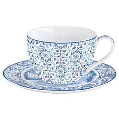 Чашка и блюдце "Indigo collection" в подарочной упаковке Easy Life